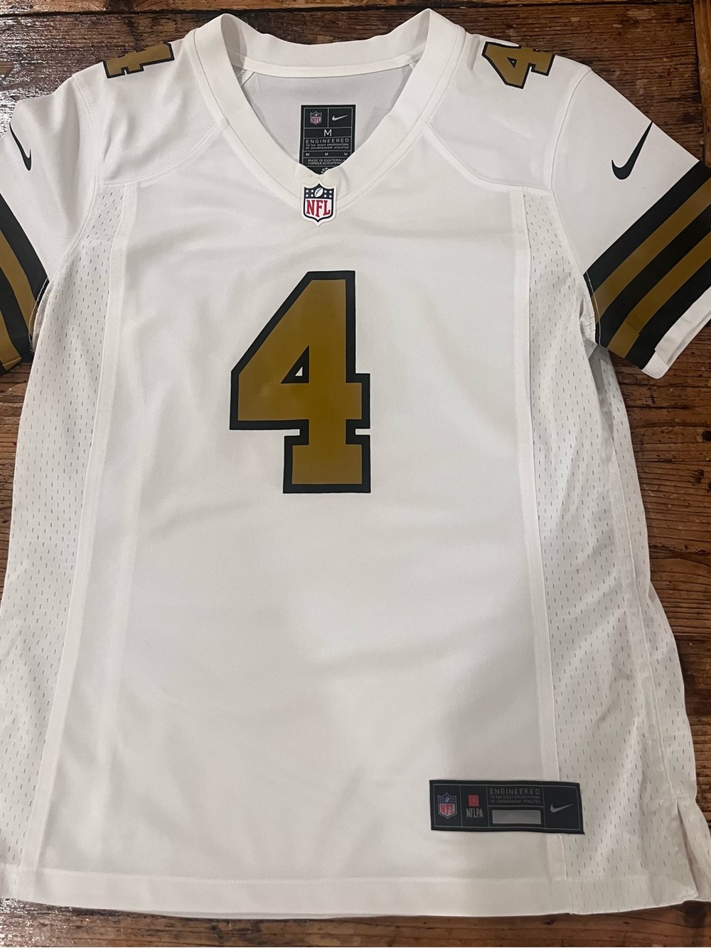 Nike Women’s Size M, Saints White & Gold Officially Licensed NFL Jersey